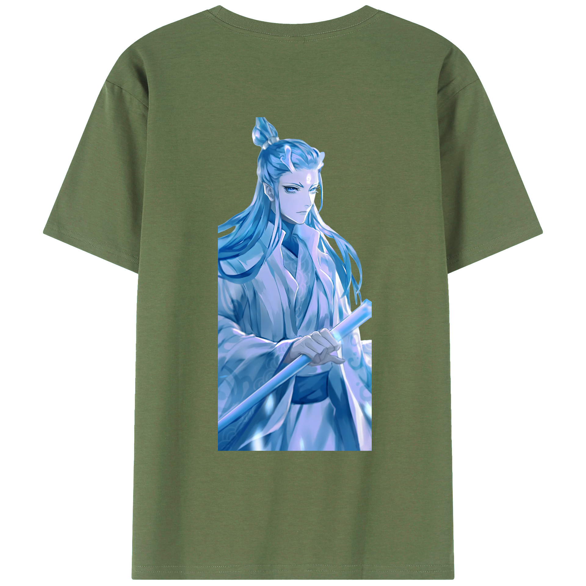 （画像用） Ne Zha 2 ナタ 魔童の大暴れ 綿100％ メンズ半袖Tシャツ（バックプリント） 通気性